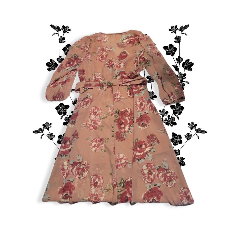 Flowery Pink Dress